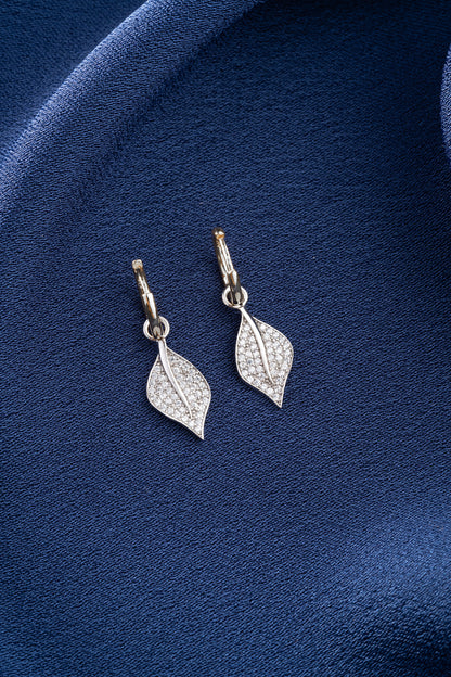 Diamond Leaf Earrings