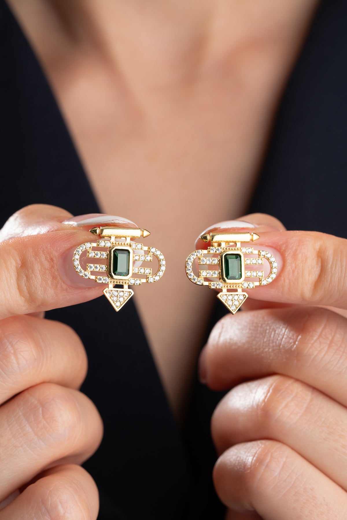 Seyma Emerald Earrings