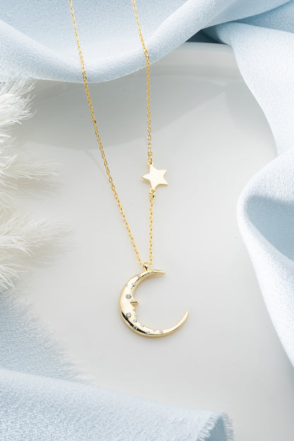 Crescent-Star Necklace