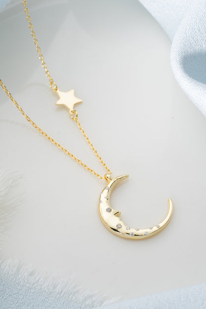 Crescent-Star Necklace