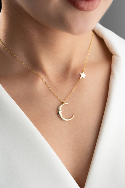 Crescent-Star Necklace