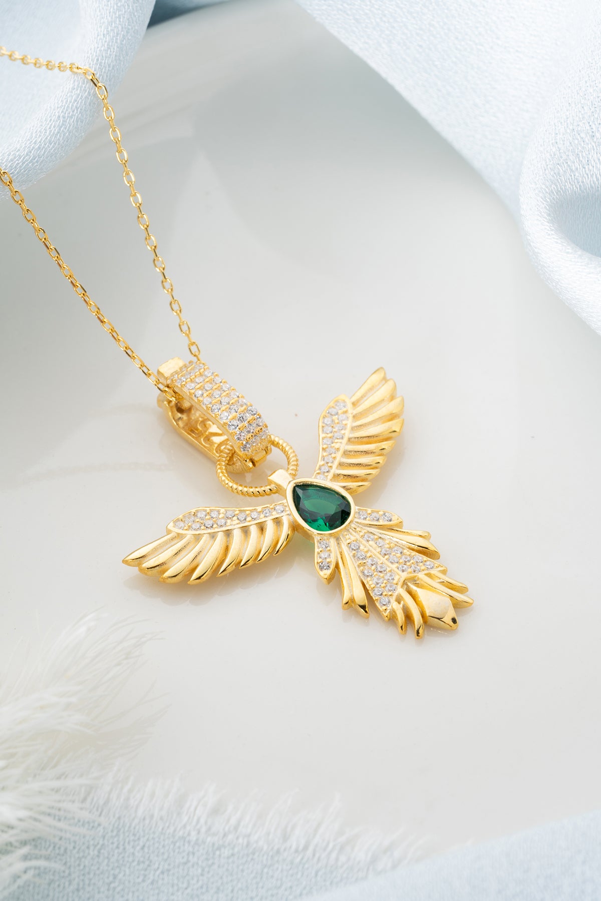 Emerald Phoenix Necklace