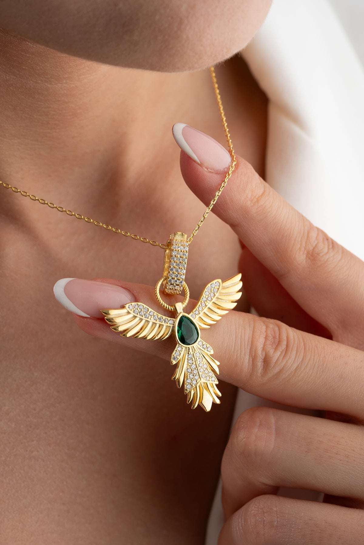 Emerald Phoenix Necklace