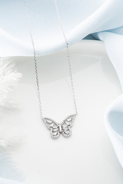 Diamond Butterfly Necklace