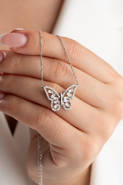 Diamond Butterfly Necklace