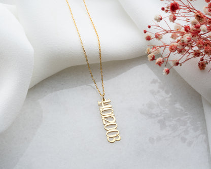 Adorness Vertical Name Necklace