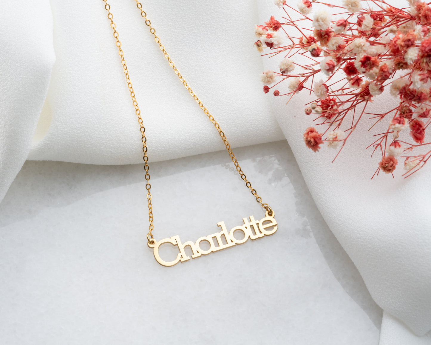 Custom Name Necklace Dainty Designs with Several Font Types