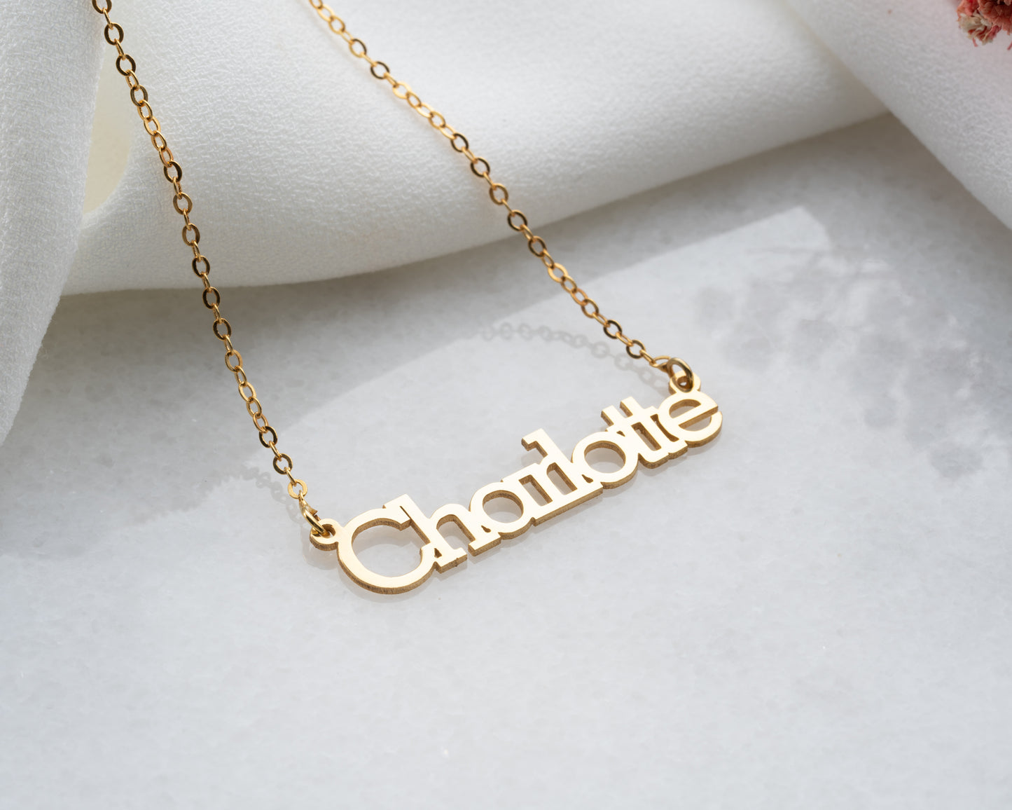 Custom Name Necklace Dainty Designs with Several Font Types