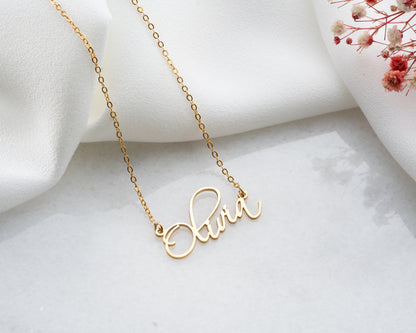 Custom Name Necklace Dainty Designs with Several Font Types