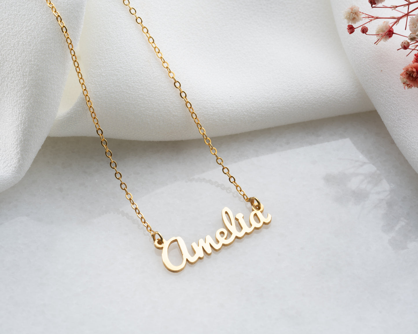 Custom Name Necklace Dainty Designs with Several Font Types