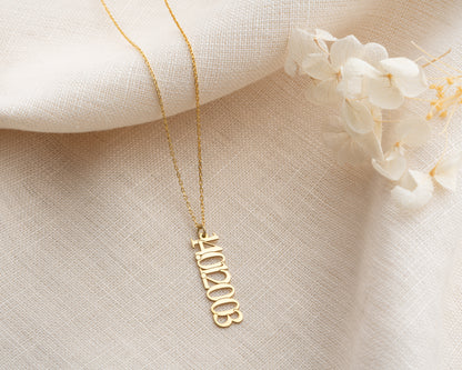 Adorness Vertical Name Necklace