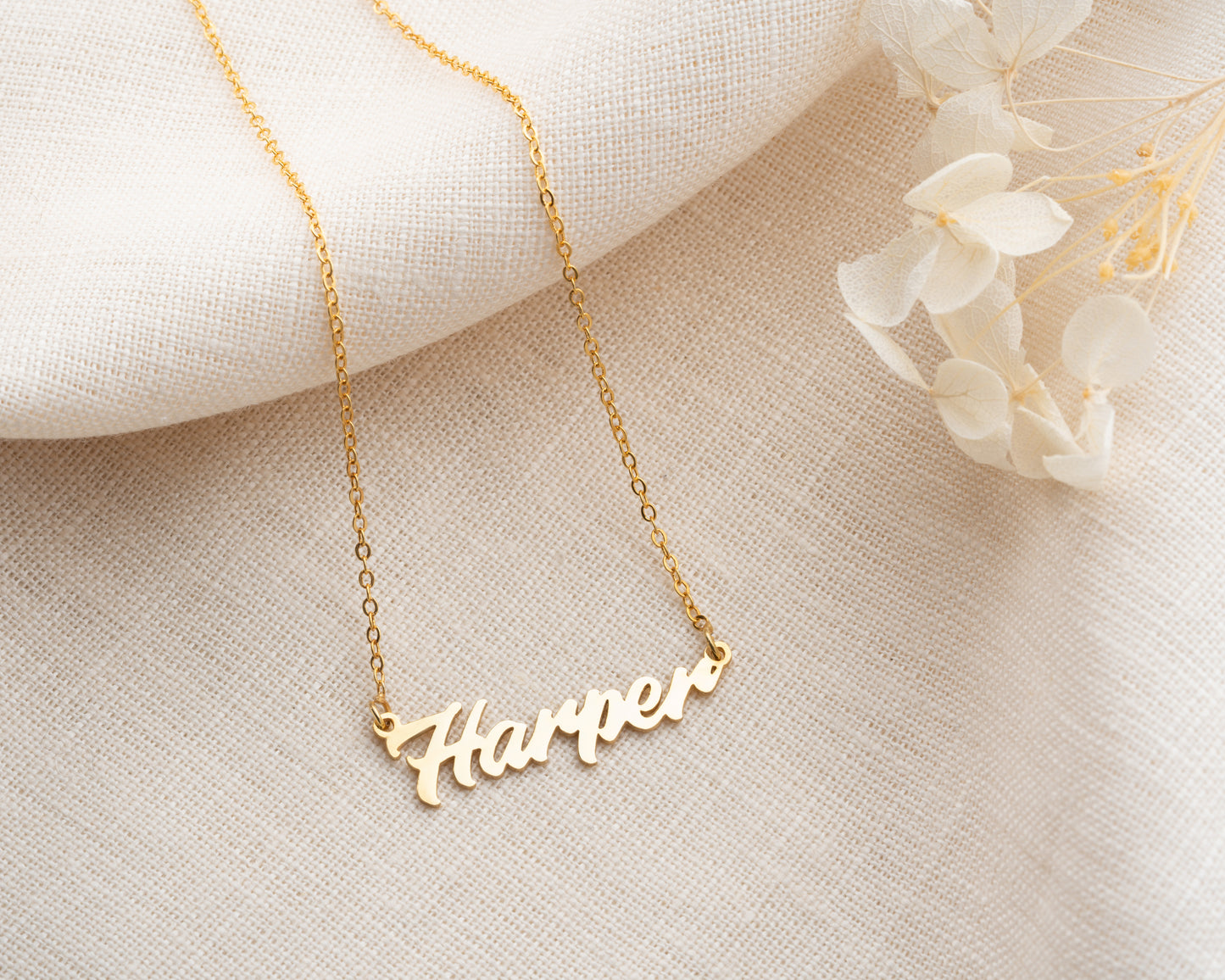 Custom Name Necklace Dainty Designs with Several Font Types