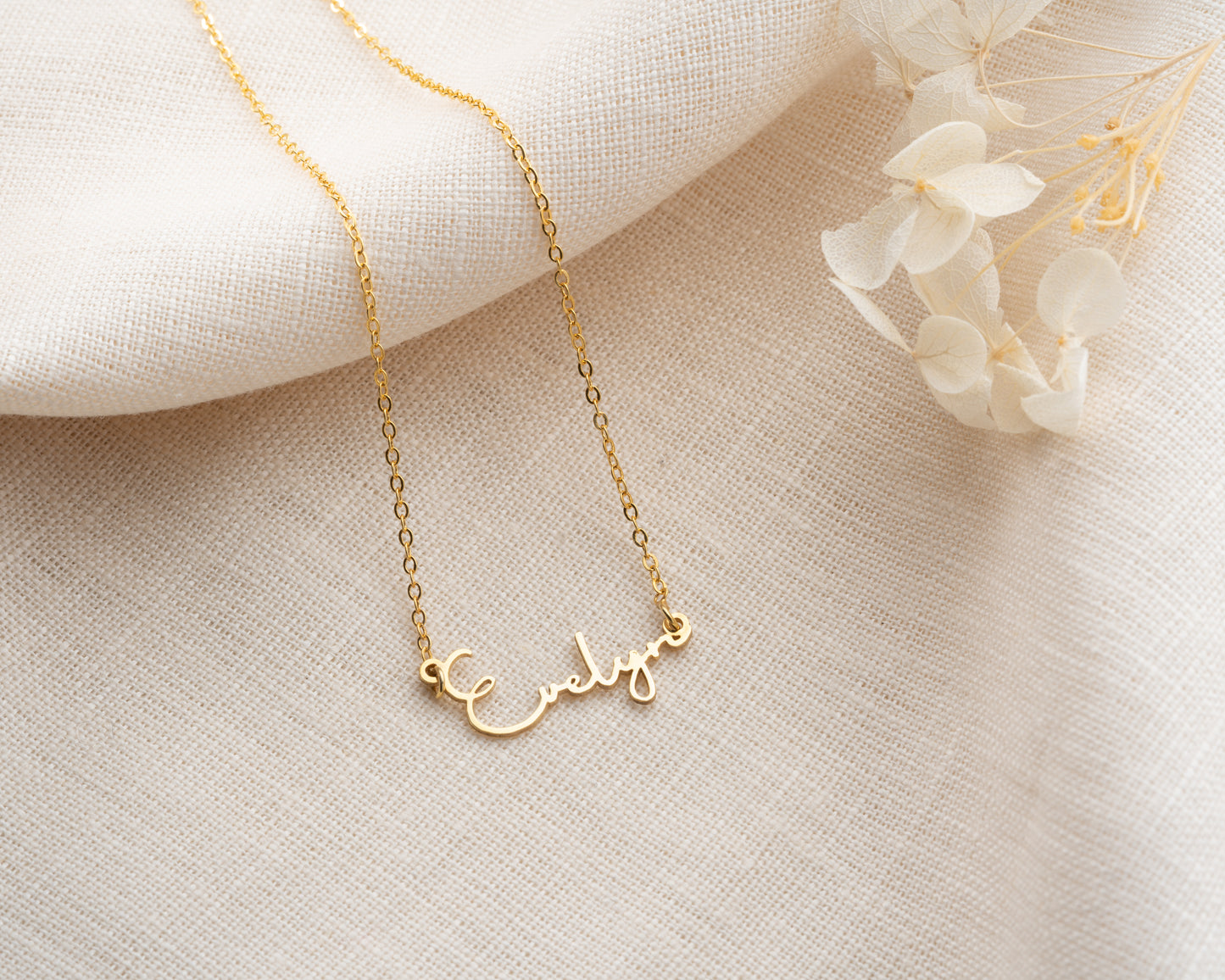 Custom Name Necklace Dainty Designs with Several Font Types