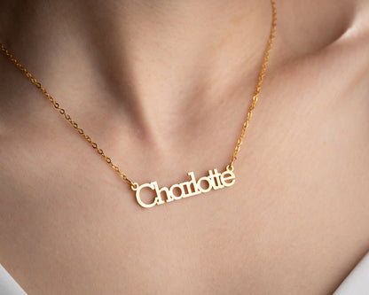 Custom Name Necklace Dainty Designs with Several Font Types