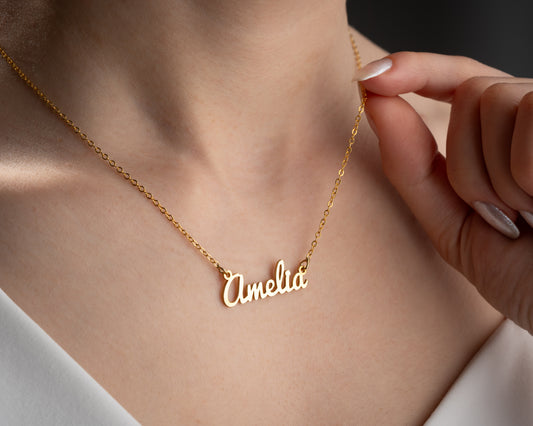 Custom Name Necklace Dainty Designs with Several Font Types