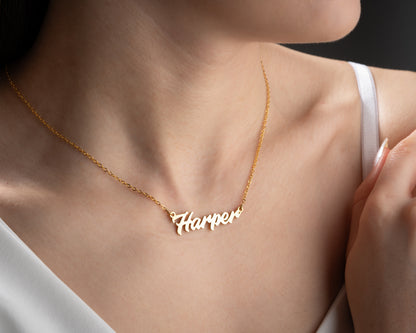 Custom Name Necklace Dainty Designs with Several Font Types