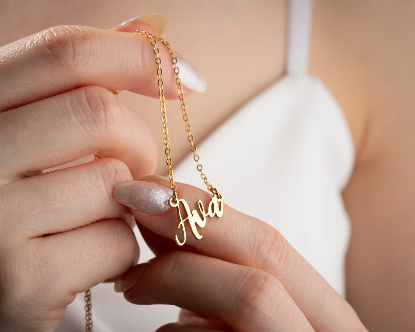 Custom Name Necklace Dainty Designs with Several Font Types