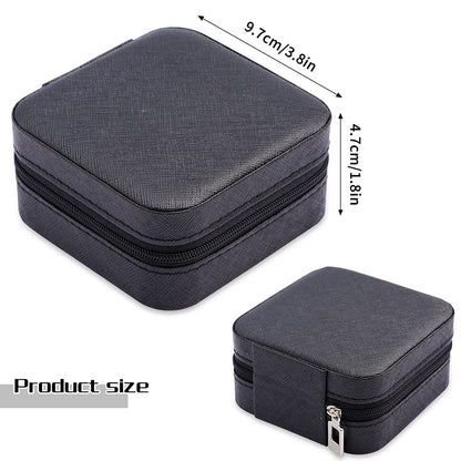 Travel Jewelry Box Organizer Leather Travel Case for Ring Earrings Necklaces Storage Organizer Box