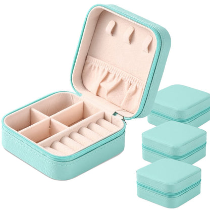 Travel Jewelry Box Organizer Leather Travel Case for Ring Earrings Necklaces Storage Organizer Box