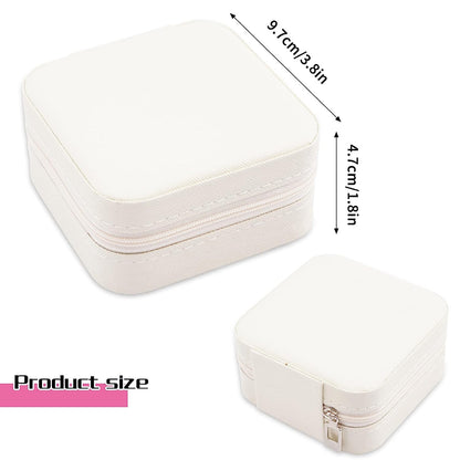 Travel Jewelry Box Organizer Leather Travel Case for Ring Earrings Necklaces Storage Organizer Box