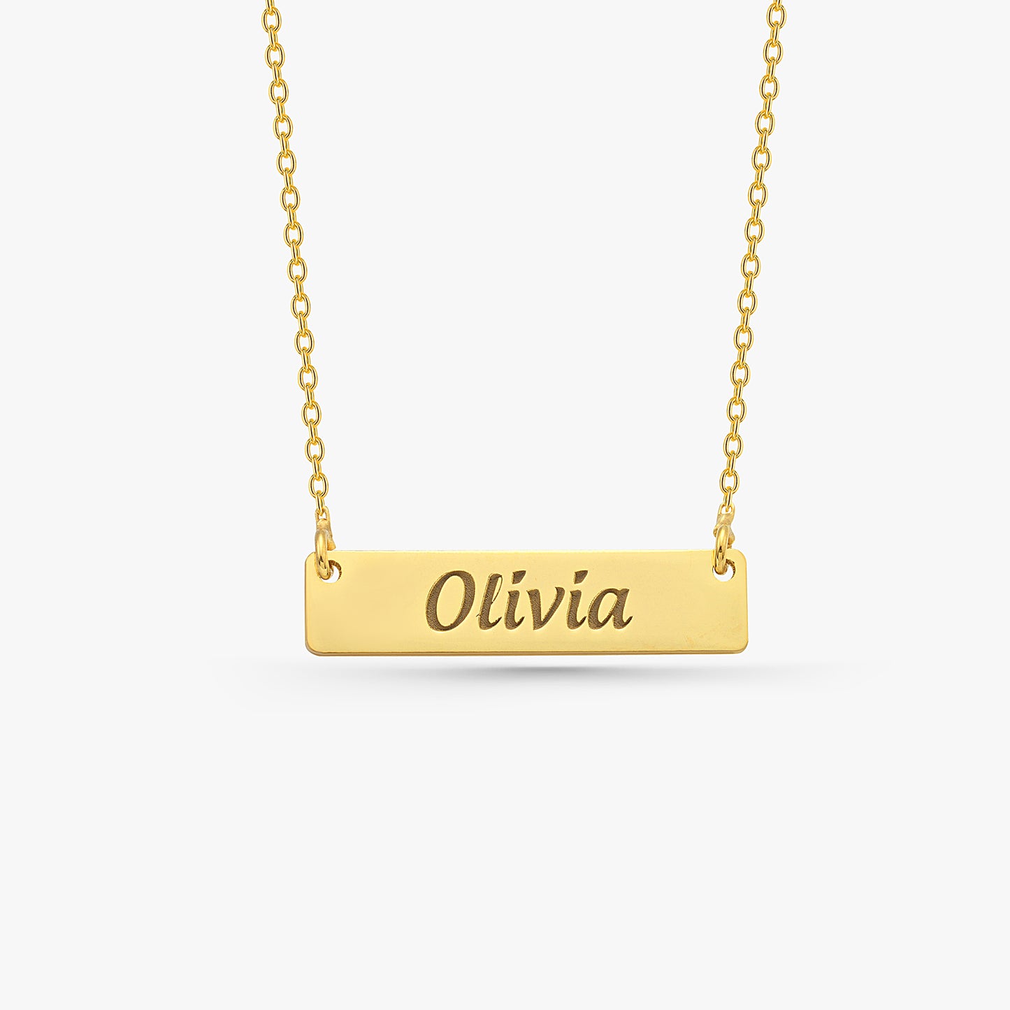 Engravable Name Bar Necklace