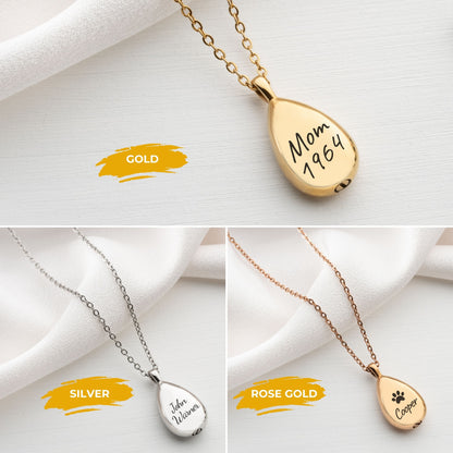 Customizable Urn Drop Necklace