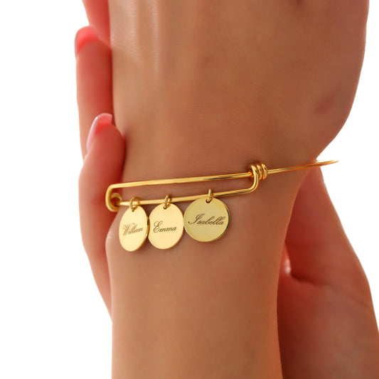 Engravable Disc Bracelet