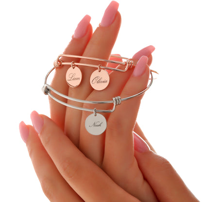 Engravable Disc Bracelet