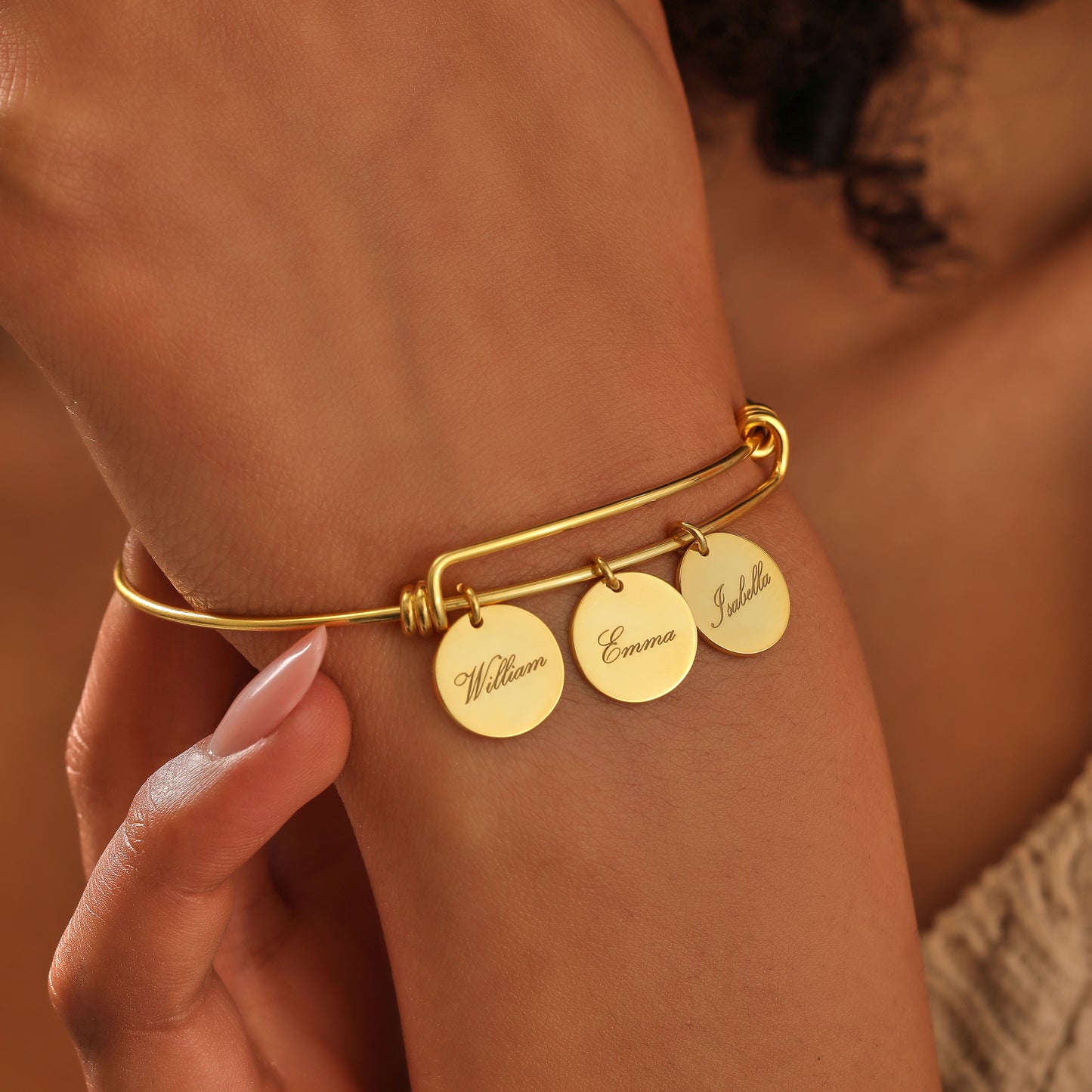 Engravable Disc Bracelet