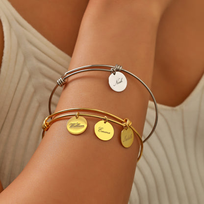 Engravable Disc Bracelet