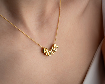 Bubble Name Necklace