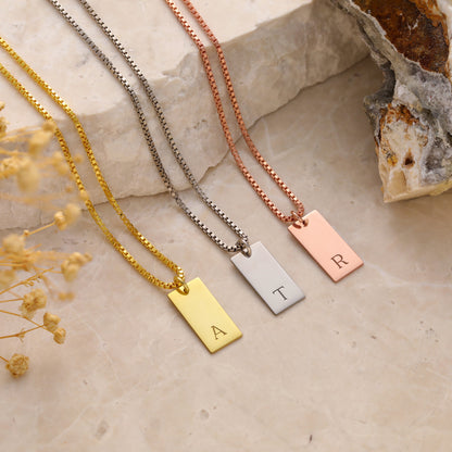 Initial Bar Necklace