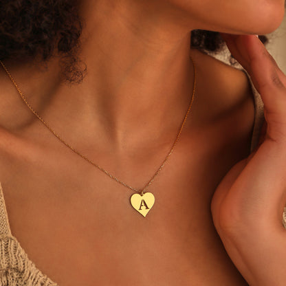 Engravable Heart Pendant Necklace