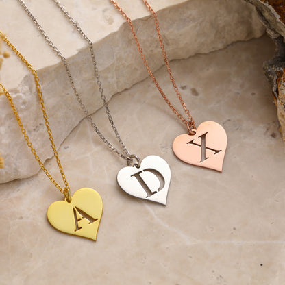 Engravable Heart Pendant Necklace