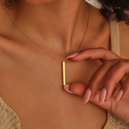 Engravable Bar Necklace