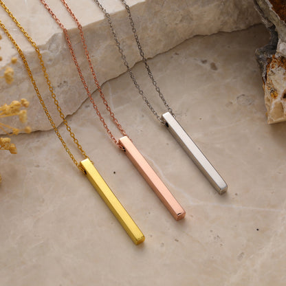 Engravable Bar Necklace