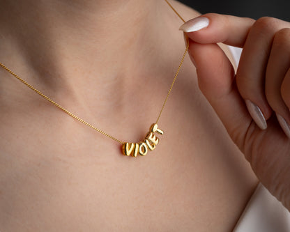 Bubble Name Necklace