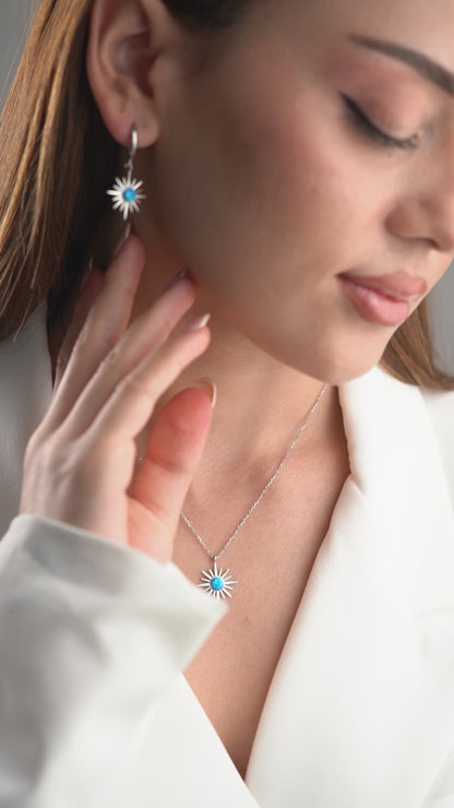 North Star Opal Earrings and Necklace