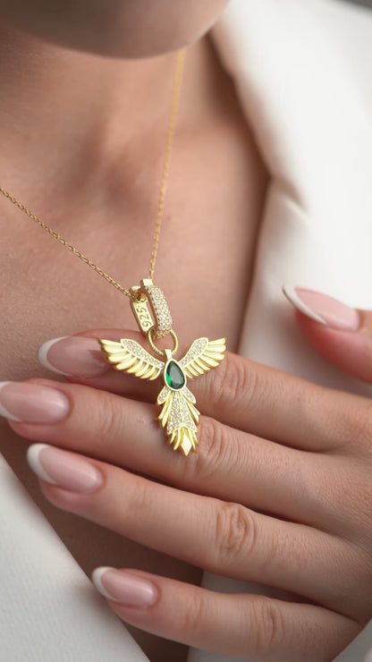 Emerald Phoenix Necklace