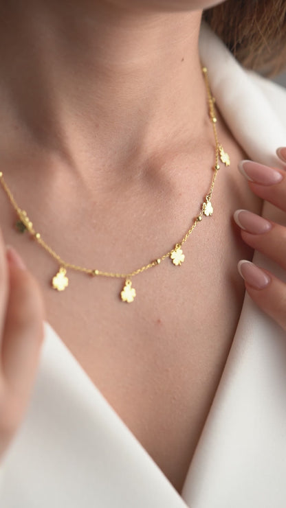 Clover Sattelite Necklace