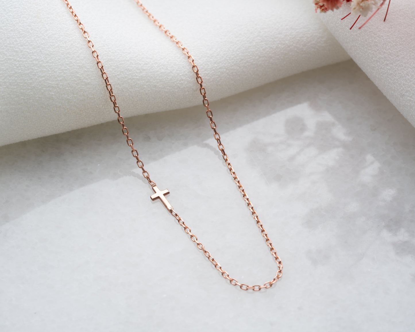 Sideways Cross Necklace