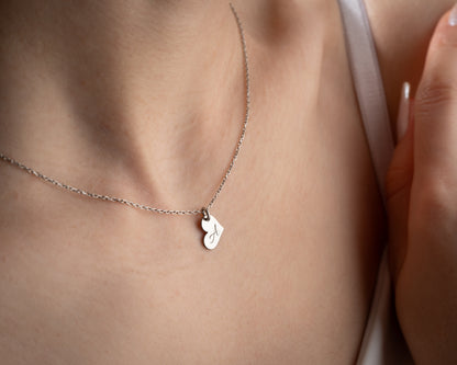 Engravable Heart and Bar Pendant Necklace